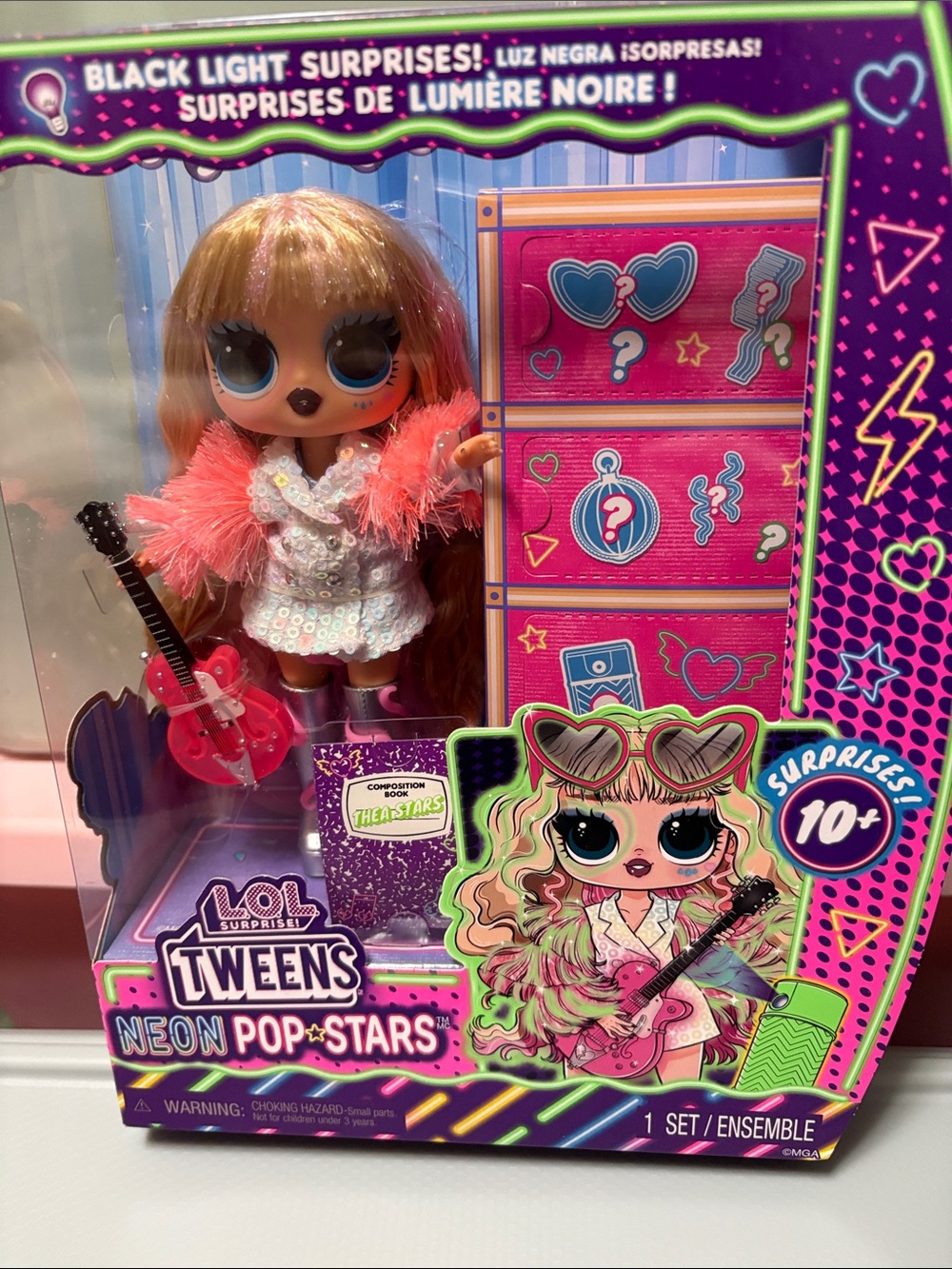 L.O.L. Surprise Tweens Neon Pop Stars Doll – Pink Outfit & Accessories